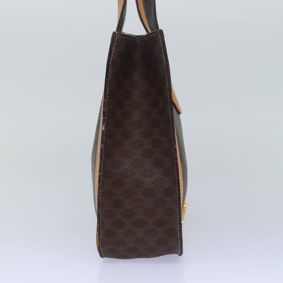 CELINE Macadam Canvas Hand Bag Pvc Leather Brown - Picture 5 of 12